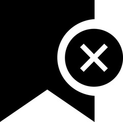 Obraz premium Bookmark, Favourite Flat Vector Icon. Premium Quality Design Element For Mobile app and Website. Save ribbon vector illustration button isolated on transparent background. Social media and ui symbol.