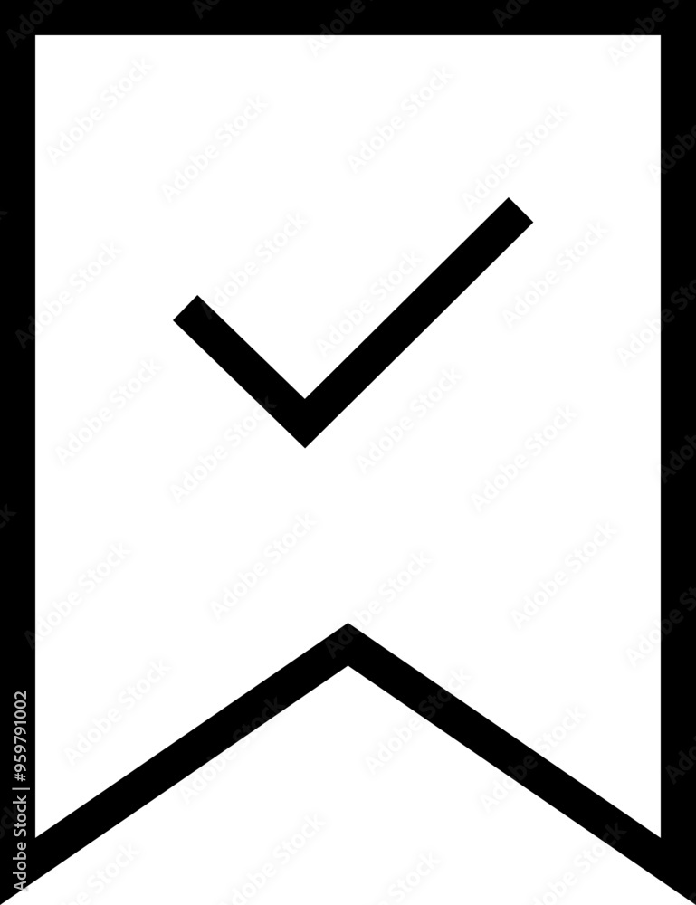 Poster bookmark, favourite line vector icon. premium quality design element for mobile app and website. sav