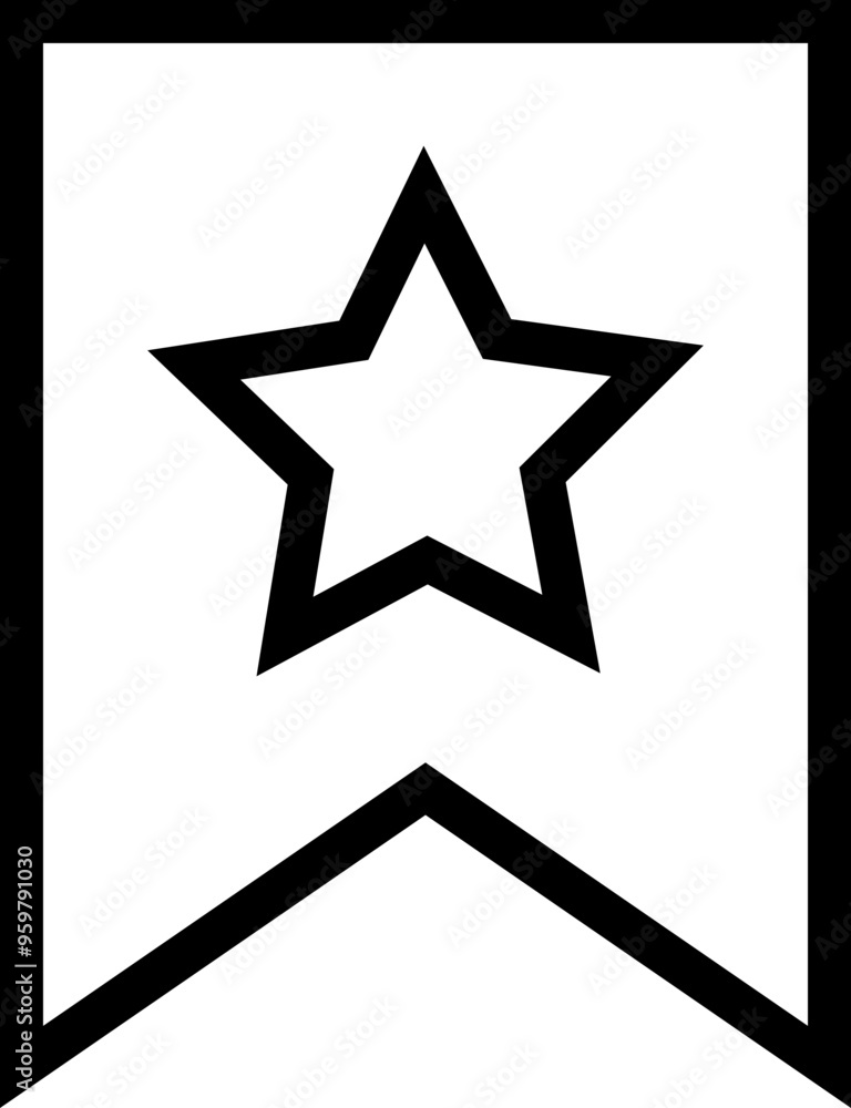Poster bookmark, favourite line vector icon. premium quality design element for mobile app and website. sav