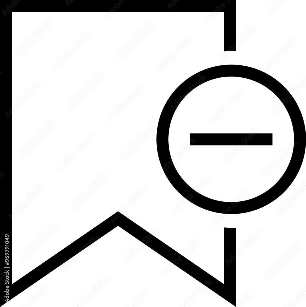 Poster bookmark, favourite line vector icon. premium quality design element for mobile app and website. sav