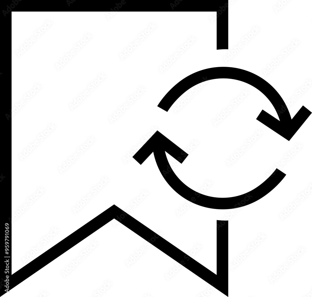 Poster bookmark, favourite line vector icon. premium quality design element for mobile app and website. sav