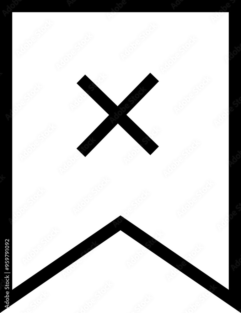 Poster bookmark, favourite line vector icon. premium quality design element for mobile app and website. sav