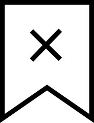 Obraz premium Bookmark, Favourite Line Vector Icon. Premium Quality Design Element For Mobile app and Website. Save ribbon vector illustration button isolated on transparent background. Social media and ui symbol.