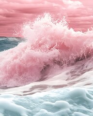 pink ocean background