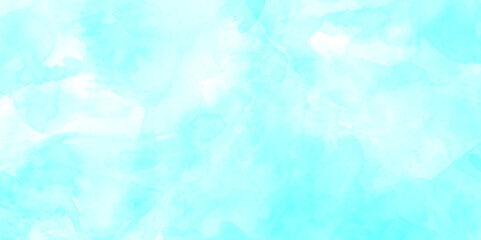 brushed watercolor texture abstract background with soft blue watercolor stains, Grunge watercolor paint splash and stains abstract blue texture background, watercolor cloudy blue paper texture.