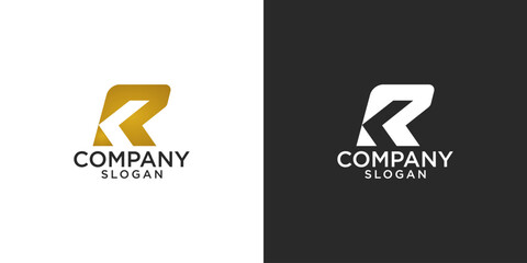 letter R abstract monogram logo vector design