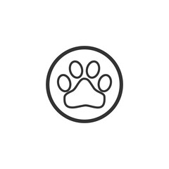 Animal paw icon isolated on transparent background