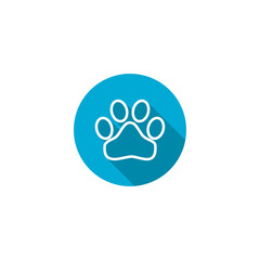 Animal paw icon isolated on transparent background
