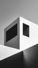 A minimalist design featuring a simple monochrome color scheme, focusing on simplicity and clarity in composition.