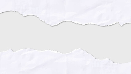 Obraz premium Tattered hole in white sheet of paper. Template design.