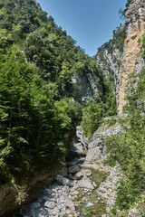 The Añisclo Canyon in the Ordesa and Monte Perdido National Park. Pyrenees. Aragon. Huesca. Spain