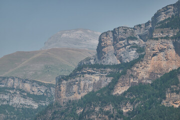 The Añisclo Canyon in the Ordesa and Monte Perdido National Park. Pyrenees. Aragon. Huesca. Spain