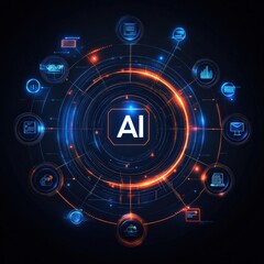 Obraz premium AI Ethics Laws and Regulations Futuristic Legal Standards Design