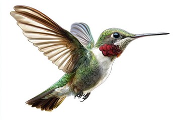 Fototapeta premium Hummingbird hovering in the air 