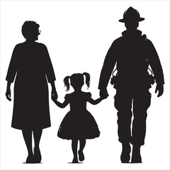 fireman silhouette Vector Firefighter Man silhouette  collection, 