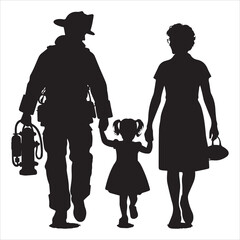 fireman silhouette Vector Firefighter Man silhouette  collection, 