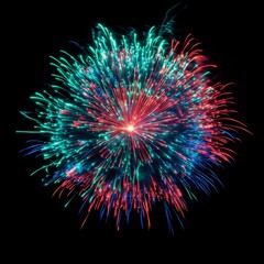 Fototapeta premium Colorful Fireworks Display in the Night Sky.