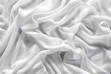 Obraz premium Elegant White Fabric Drapery with Soft, Flowing Texture
