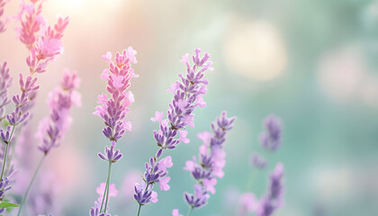 Obraz premium A single pastel color, such as mint green or lavender, providing a soothing and simple backdrop