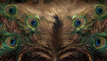 Fototapeta premium peacock feather close up