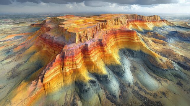 A sophisticated seismic survey visualization, showing sound waves interacting with underground rock layers, creating a detailed map of geological formations