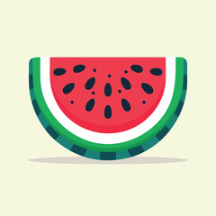 Sweet watermelon flat style design vector illustration