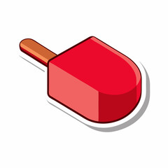 Red ice cream stick cartoon sticker design (5)