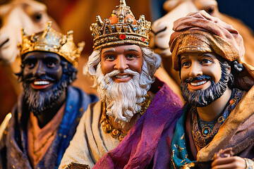 Obraz premium Nativity figures of the three wise men