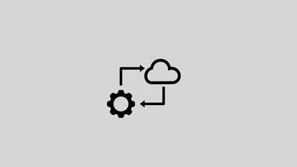 cloud system icon isolated sign symbol vector illustration - high quality black style vector icons