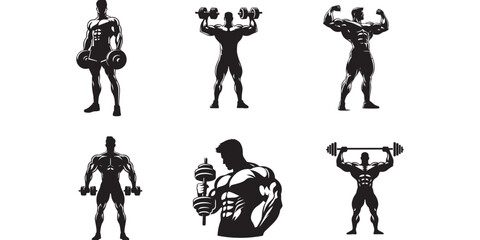  body builder man vector illustration
