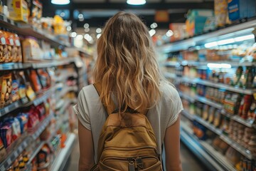 Exploring Aisles: A Shopper's Journey Through a Grocery Store