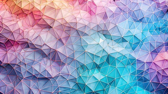 Abstract Delaunay Voronoi trianglify color diagram background illustration. Color Abstract trianglify Generative Art background illustration