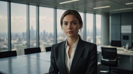 professional business women portrait in the office working , women CEO , business women , ai generated