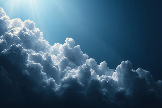 Bright light breaking through clouds, symbolizing hope and the start of something new