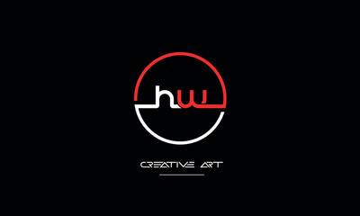 HW, WH, H, W abstract letters logo monogram