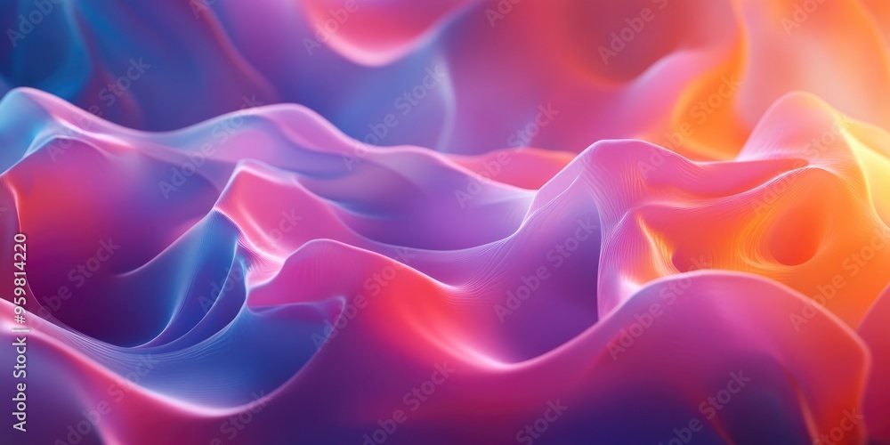Fototapete Abstract background in 3D cartoon rendering This captivating image showcases a hazy effect that adds expressiveness and an atmosphere of intrigue