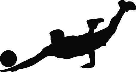 Men volleyball player silhouette illustration. People pose when playing volleyball.