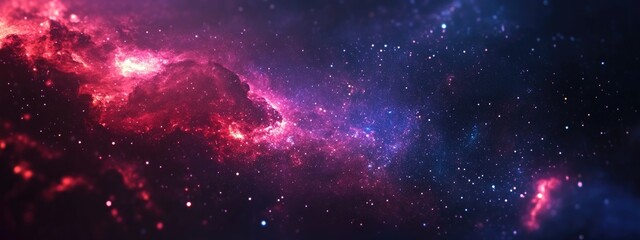 Space scene with stars in the galaxy captured in a 3D cartoon rendering Panorama of a universe filled with stars nebula and galaxy