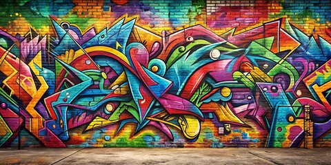 graffiti wall abstract background, idea for artistic pop art background backdrop. AI generative