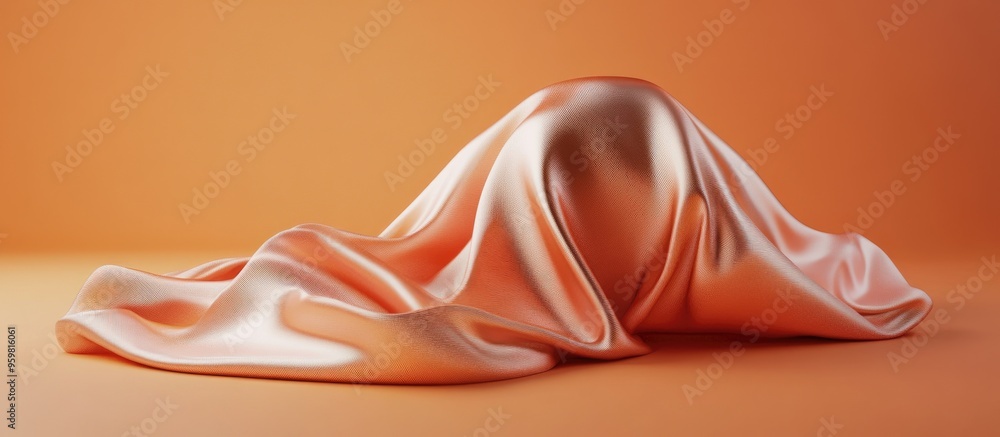 Poster A product showcased within a fabric wrap created through 3D rendering