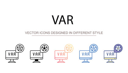 Var icon design with white background stock illustration