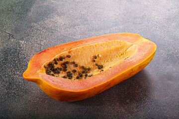 Sweet and juicy tropical papaya
