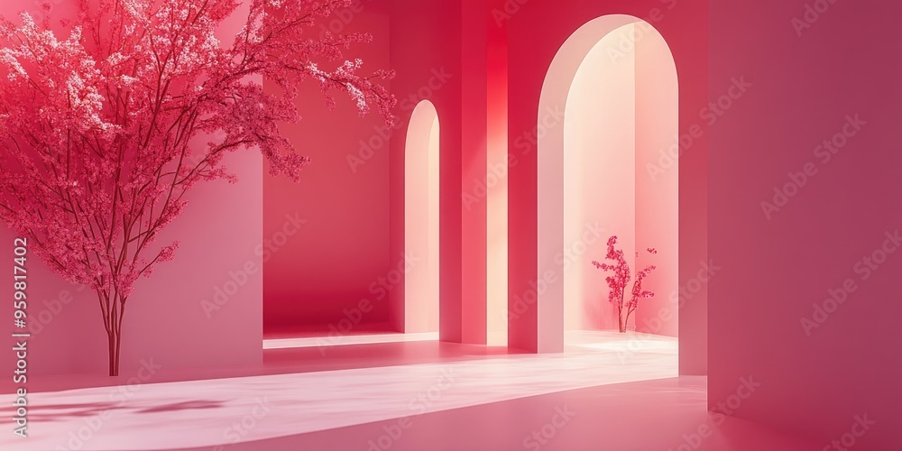 Aufkleber elegant minimalistic background 3d illustration 3d rendering