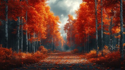 Autumnal Forest Path