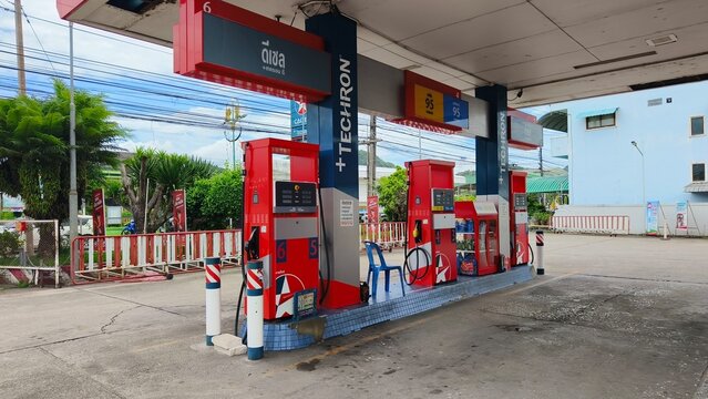 View of a Caltex petrol station on September 1, 2024 in Phatthalung, Thailand