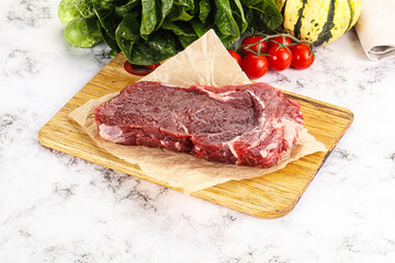 Raw rib eye beef premium steak