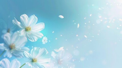 Stunning Simple and Fresh Blue Background: A Serene and Inviting Vision. Showcasing Calmness and Charm.