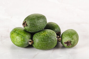 Fresh sweet juicy ripe feijoa