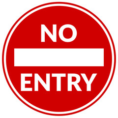No entry. Red road stop sign icon. Red circle prohibition sign, stop symbol. vector illustration. Access ban symbol. Vector illustration