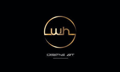 HW, WH, H, W abstract letters logo monogram